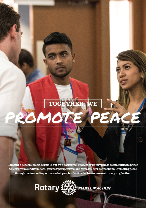 Rotary People of Action campaign: Together, we promote peace.